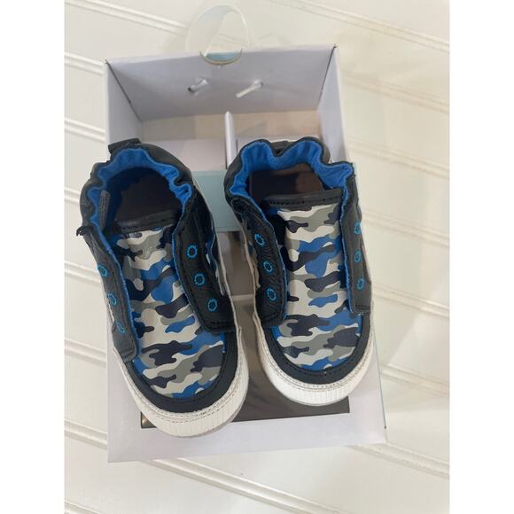 London Fog Full Zip Puffer Jacket & Robeez Shoes Boys Bundle Size 12-18 MO - Picture 8 of 9